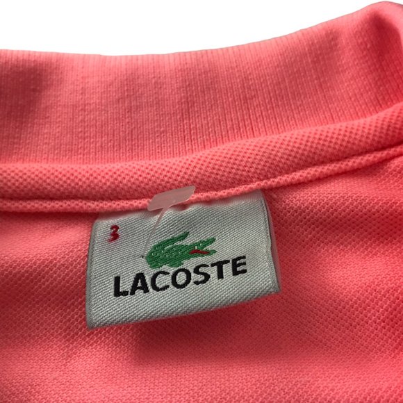 LACOSTE Polo Dress, Colored.  Pink Women's 3 Small Golf Tennis. Short Sleeve. - Picture 11 of 13